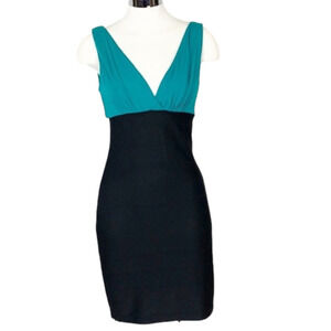 Tart Medium Turquoise and Black Bodycon Bandage Dress